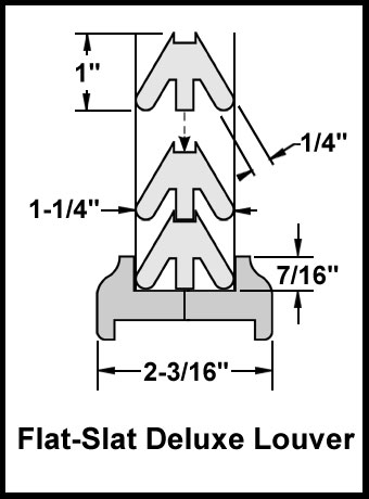 Cut Sheet View - Flat-Slat Deluxe Louver