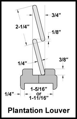 Cut Sheet View - Plantation Louver