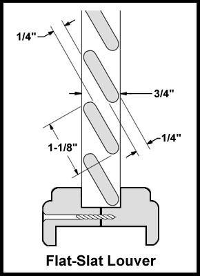 Cut Sheet View - Flat Slat Louver