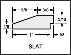 Profile drawing of False Louver Slat