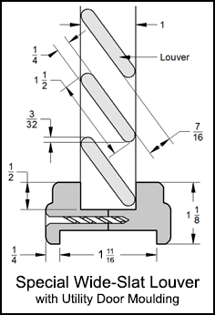 Cut Sheet View - Wide Slat Louver